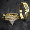 0.26ct Marquise Shape Gold Complete Wedding Set - 11GG50
